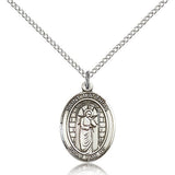 St. Matthias the Apostle Medal, Sterling Silver, Medium - 18&quot; 1.2mm Sterling Silver Chain + Clasp