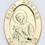 St. Gerard Pendant Oval, 16 Karat Gold Over Sterling Silver with Chain - Gold-tone