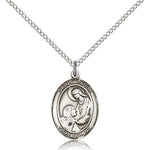 St. Paula Medal, Sterling Silver, Medium - 18&quot; 1.2mm Sterling Silver Chain + Clasp