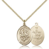 St. George Army Medal, Gold Filled, Medium - Gold-tone