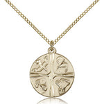 Christian Life Medal, Gold Filled - Gold-tone