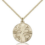 Christian Life Medal, Gold Filled - Gold-tone