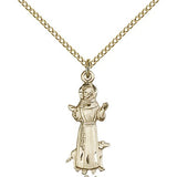 St. Francis Medal, Gold Filled - Gold-tone