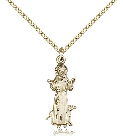 St. Francis Medal, Gold Filled - Gold-tone