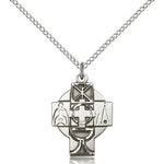 RCIA Medal, Sterling Silver - 18&quot; 1.2mm Sterling Silver Chain + Clasp
