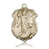 St. Michael the Archangel Medal, 14 Karat Gold - 14 KT Yellow Gold