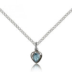 Miraculous Medal, Sterling Silver - 18&quot; 1.2mm Sterling Silver Chain + Clasp