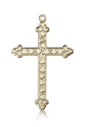 Cross Pendant, 14 Karat Gold - 14 KT Yellow Gold