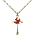 Holy Sprit Cross Pendant, Gold Filled - Gold-tone