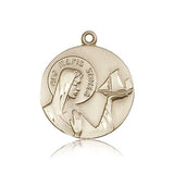 Our Lady Star of the Sea Medal, 14 Karat Gold - 14 KT Yellow Gold