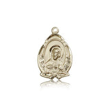 Scapular Medal, 14 Karat Gold - 14 KT Yellow Gold