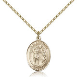 St. Sebastian Medal, Gold Filled, Medium - Gold-tone