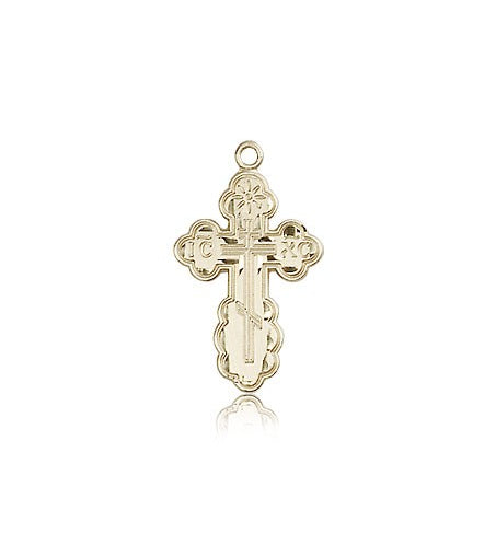 St. Olga Cross Pendant, 14 Karat Gold - 14 KT Yellow Gold