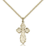 St. Olga Cross Pendant, Gold Filled - Gold-tone