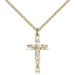Crucifix Pendant, Gold Filled - Gold-tone