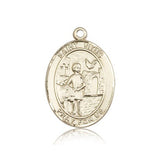 St. Vitus Medal, 14 Karat Gold, Large - 14 KT Yellow Gold