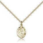 Scapular Medal, Gold Filled - Gold-tone
