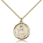 St. Philomena Medal, Gold Filled - Gold-tone