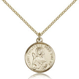 St. Philomena Medal, Gold Filled - Gold-tone