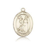 St. Rocco Medal, 14 Karat Gold, Large - 14 KT Yellow Gold