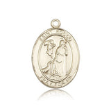 St. Rocco Medal, 14 Karat Gold, Large - 14 KT Yellow Gold