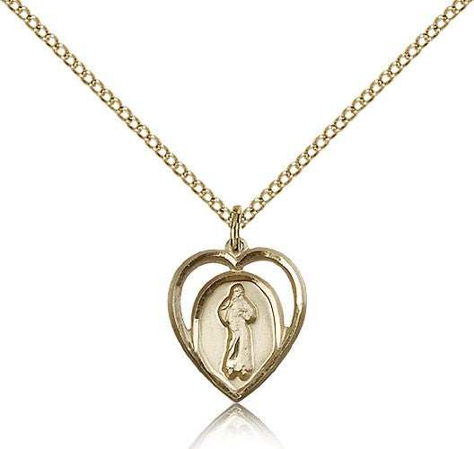 Divine Mercy Medal, Gold Filled - Gold-tone