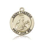 St. Theresa Medal, 14 Karat Gold - 14 KT Yellow Gold