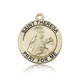 St. Theresa Medal, 14 Karat Gold - 14 KT Yellow Gold