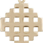 Cross Pendant, 14 Karat Gold - 14 KT Yellow Gold