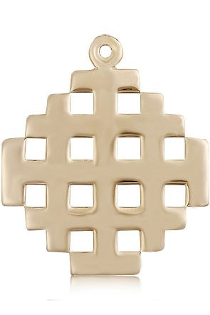 Cross Pendant, 14 Karat Gold - 14 KT Yellow Gold