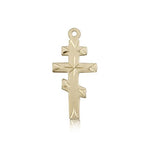 Greek Orthadox Cross Pendant, 14 Karat Gold - 14 KT Yellow Gold