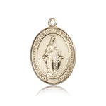 Miraculous Medal, 14 Karat Gold, Large - 14 KT Yellow Gold