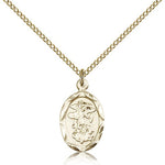 St. Michael the Archangel Medal, Gold Filled - Gold-tone