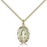 Miraculous Medal, Gold Filled - Gold-tone