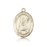 St. Frances of Rome Medal, 14 Karat Gold, Large - 14 KT Yellow Gold