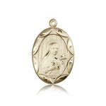 St. Theresa Medal, 14 Karat Gold - 14 KT Yellow Gold