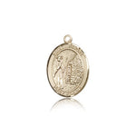 St. Fiacre Medal, 14 Karat Gold, Medium - 14 KT Yellow Gold