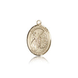 St. Fiacre Medal, 14 Karat Gold, Medium - 14 KT Yellow Gold