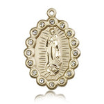 Our Lady of Guadalupe Medal, 14 Karat Gold - 14 KT Yellow Gold