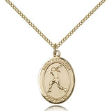 St. Sebastian Softball Medal, Gold Filled, Medium - Gold-tone