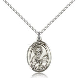 St. Paul the Apostle Medal, Sterling Silver, Medium - 18&quot; 1.2mm Sterling Silver Chain + Clasp