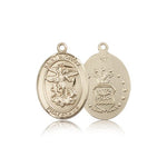 St. Michael Air Force Medal, 14 Karat Gold, Medium - 14 KT Yellow Gold