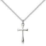 Maltese Cross Pendant, Sterling Silver - 18&quot; 1.2mm Sterling Silver Chain + Clasp