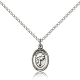 Graduation Medal, Sterling Silver - 18&quot; 1.2mm Sterling Silver Chain + Clasp
