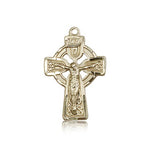 Celtic Crucifix Pendant, 14 Karat Gold - 14 KT Yellow Gold