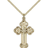 Russian Cross Pendant, Gold Filled - Gold-tone