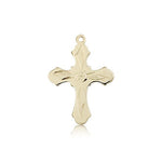 Cross Pendant, 14 Karat Gold - 14 KT Yellow Gold