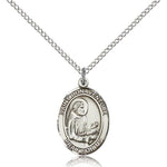 St. Bonaventure Medal, Sterling Silver, Medium - 18&quot; 1.2mm Sterling Silver Chain + Clasp