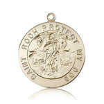 St. Roch Medal, 14 Karat Gold - 14 KT Yellow Gold