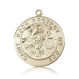 St. Roch Medal, 14 Karat Gold - 14 KT Yellow Gold